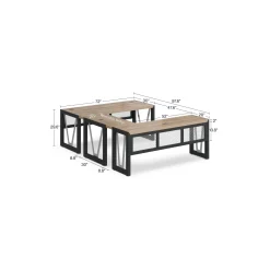 District U-Desk with Reversible Bridge - 72