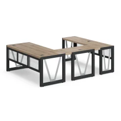 District U-Desk with Reversible Bridge - 72