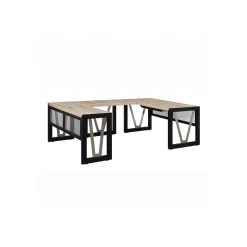 District U-Desk with Reversible Bridge - 60"W