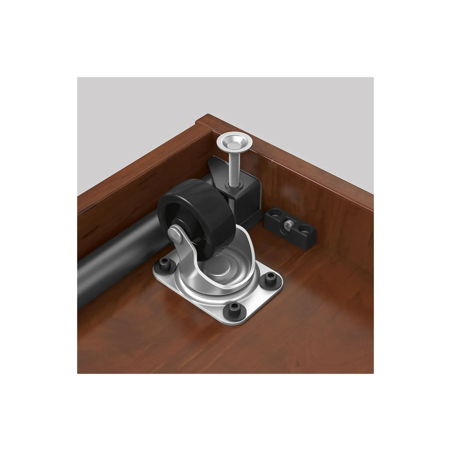 Divided Mobile Storage Cabinet - 48"W x 24"D