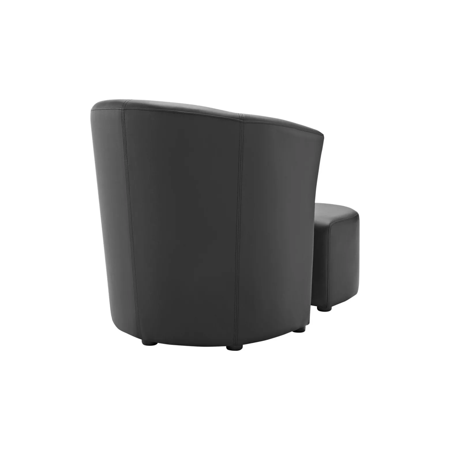 Divulge Faux Leather Armchair and Ottoman