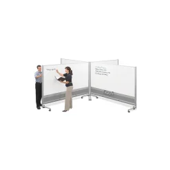 D.O.C. Mobile Room Divider Dual Sided Whiteboard - 6'W x 6'H
