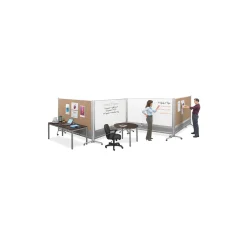 D.O.C. Mobile Room Divider Whiteboard/Corkboard - 8'W x 6'H