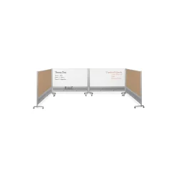 D.O.C. Mobile Room Divider Whiteboard/Corkboard - 8'W x 6'H