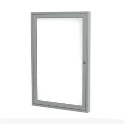 1-Door Enclosed Porcelain Magnetic Whiteboard 24"Wx36"H