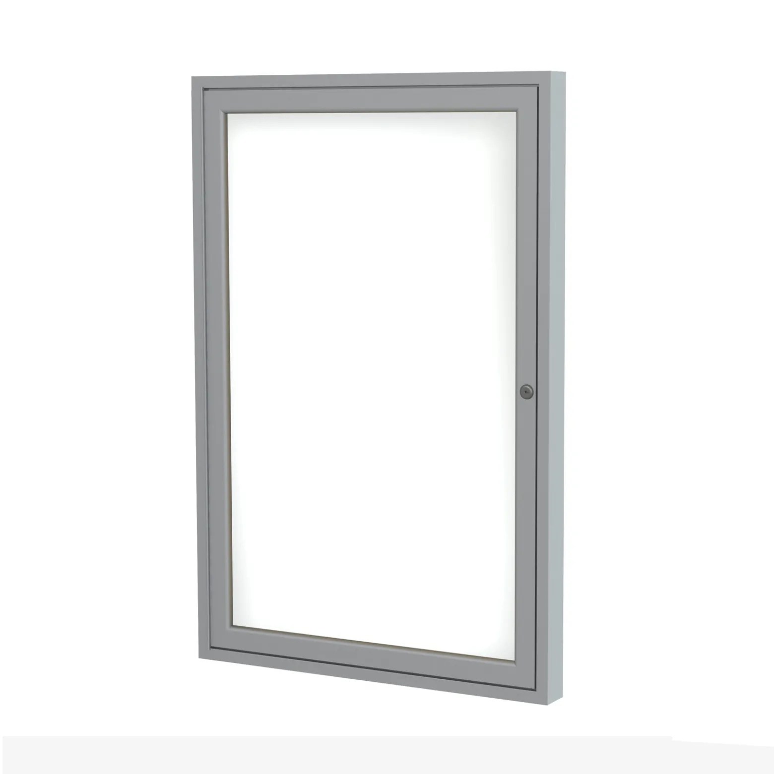1-Door Enclosed Porcelain Magnetic Whiteboard 24"Wx36"H