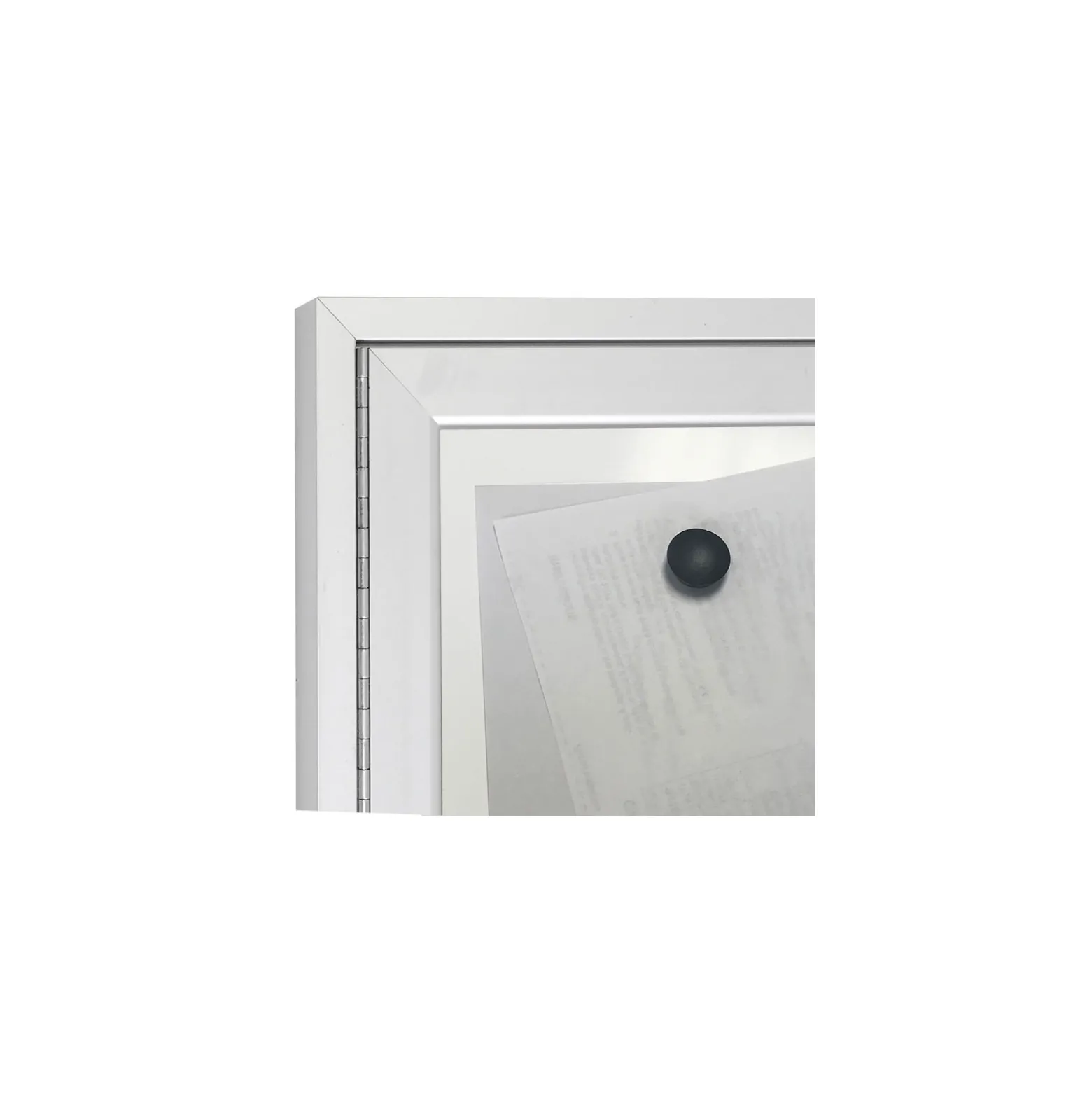 1-Door Enclosed Porcelain Magnetic Whiteboard 24"Wx36"H