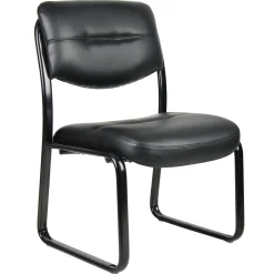 Dorrit Bonded Leather Armless Sled Base Side Chair