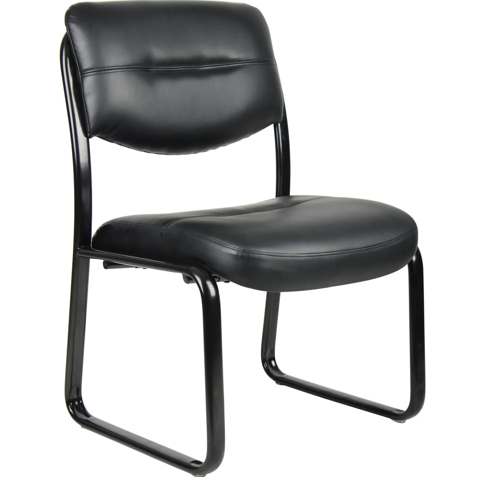 Dorrit Bonded Leather Armless Sled Base Side Chair