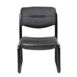 Dorrit Bonded Leather Armless Sled Base Side Chair