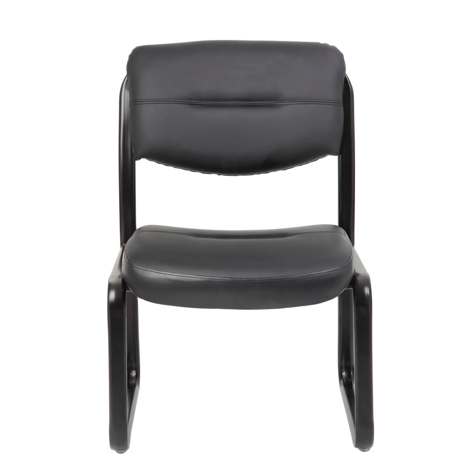Dorrit Bonded Leather Armless Sled Base Side Chair