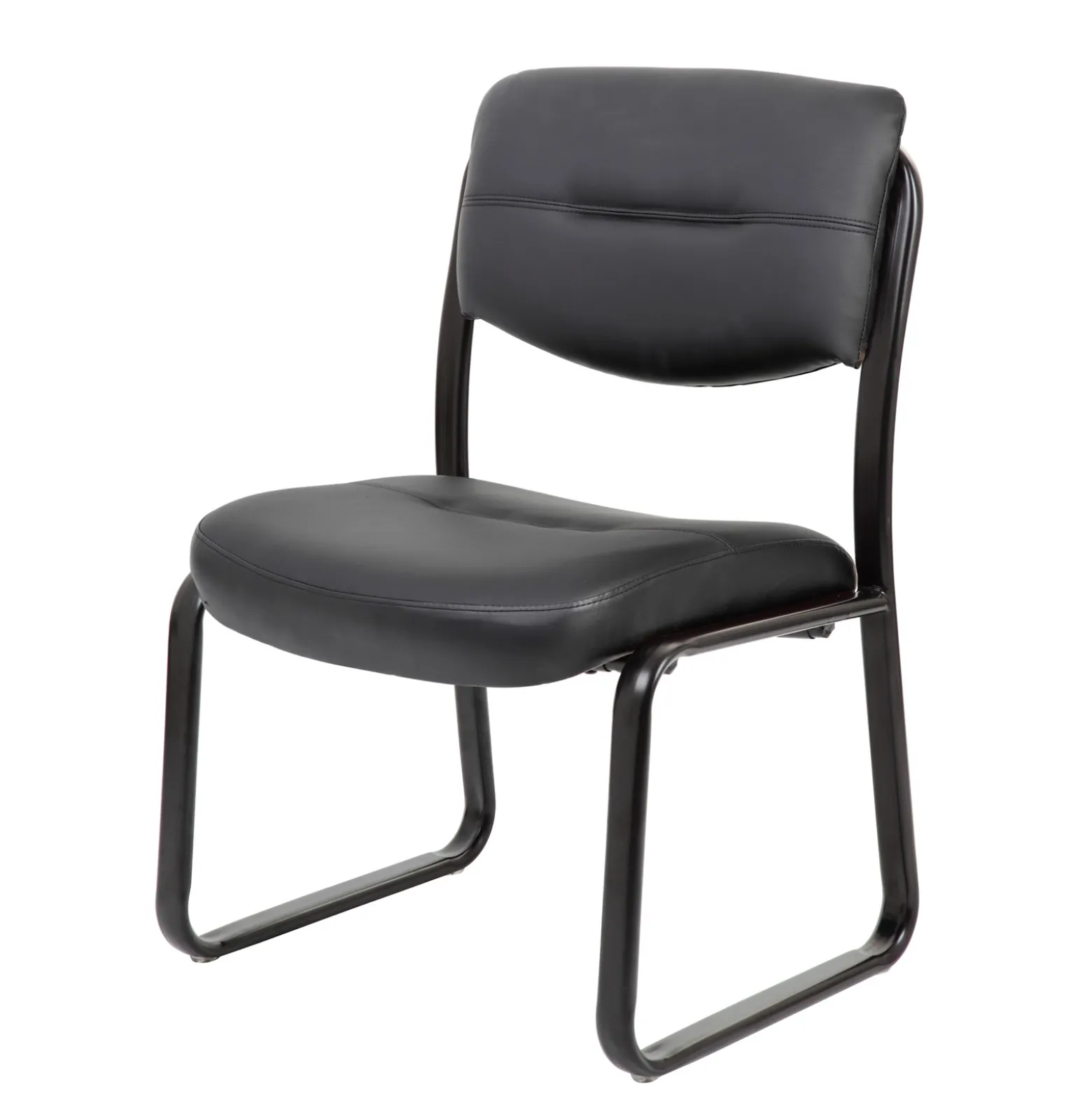 Dorrit Bonded Leather Armless Sled Base Side Chair