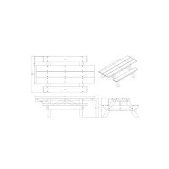 Double ADA Accessible Recycled Plastic Picnic Table