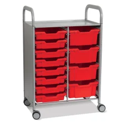 Double Cart with 12 Storage Trays