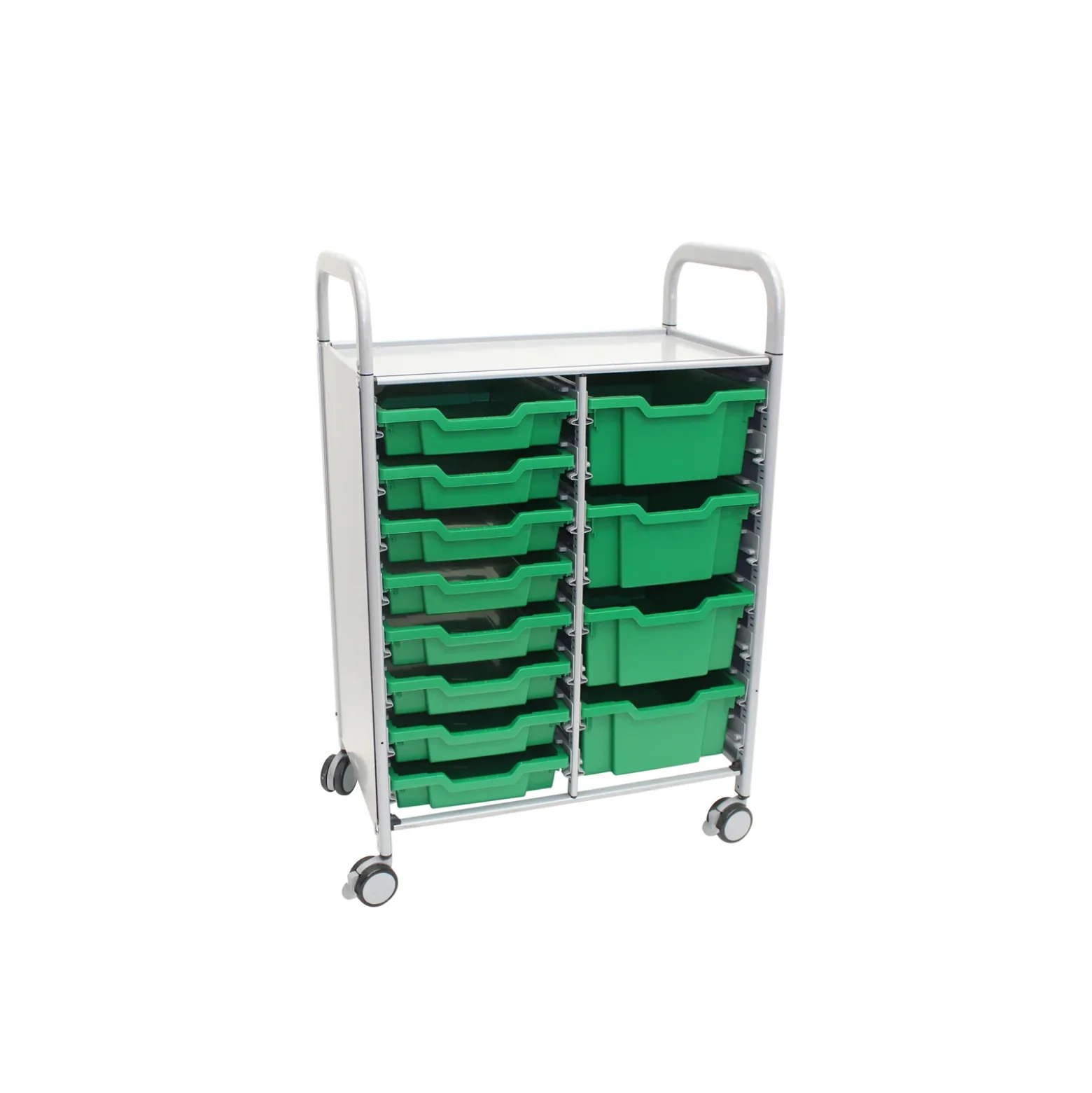 Double Cart with 12 Storage Trays