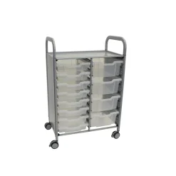 Double Cart with 12 Storage Trays