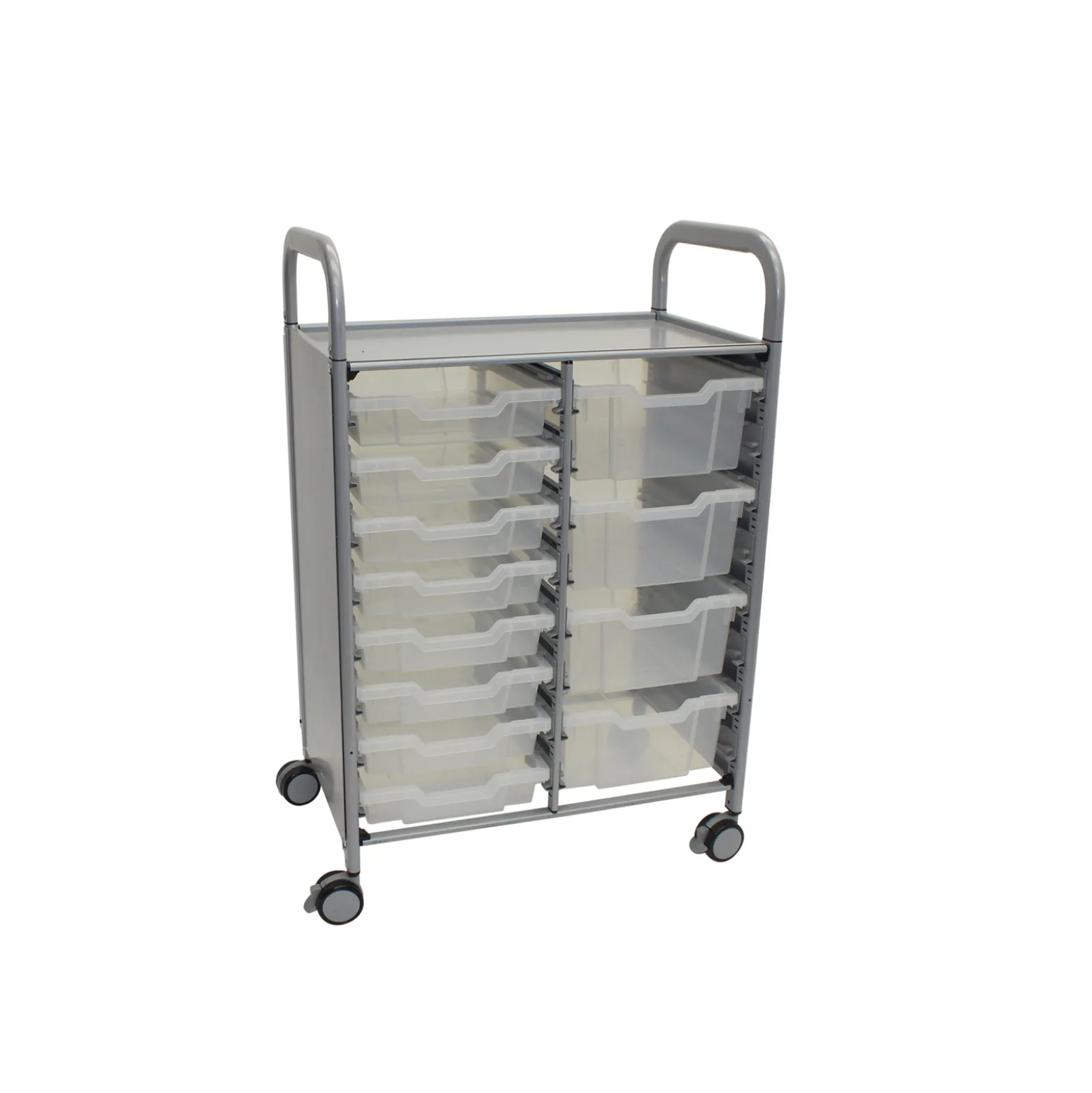 Double Cart with 12 Storage Trays