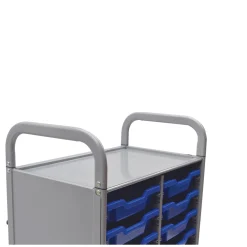 Double Cart with 16 Trays - 3"D