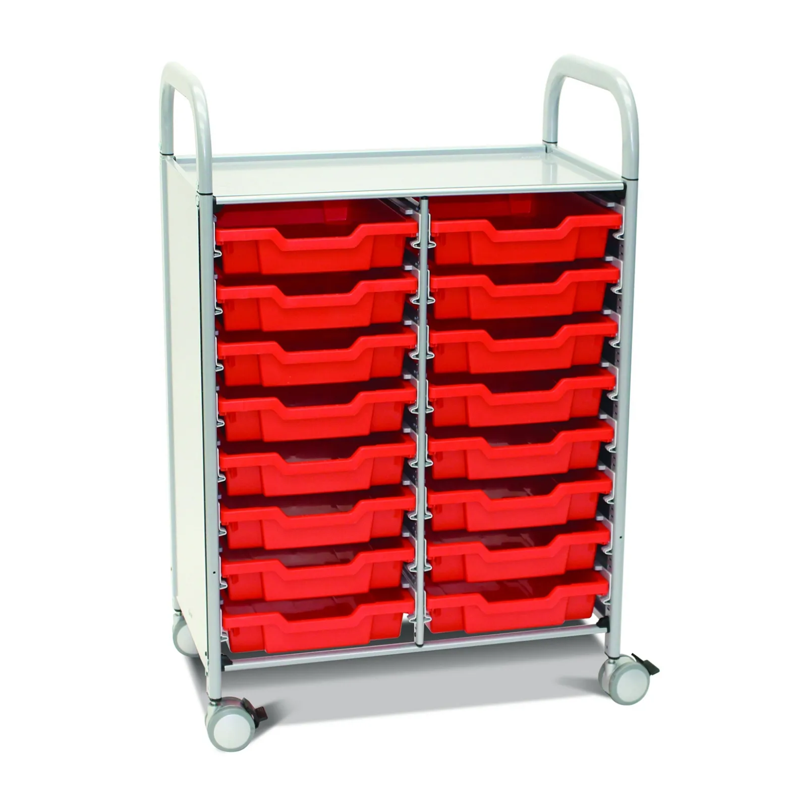 Double Cart with 16 Trays - 3"D