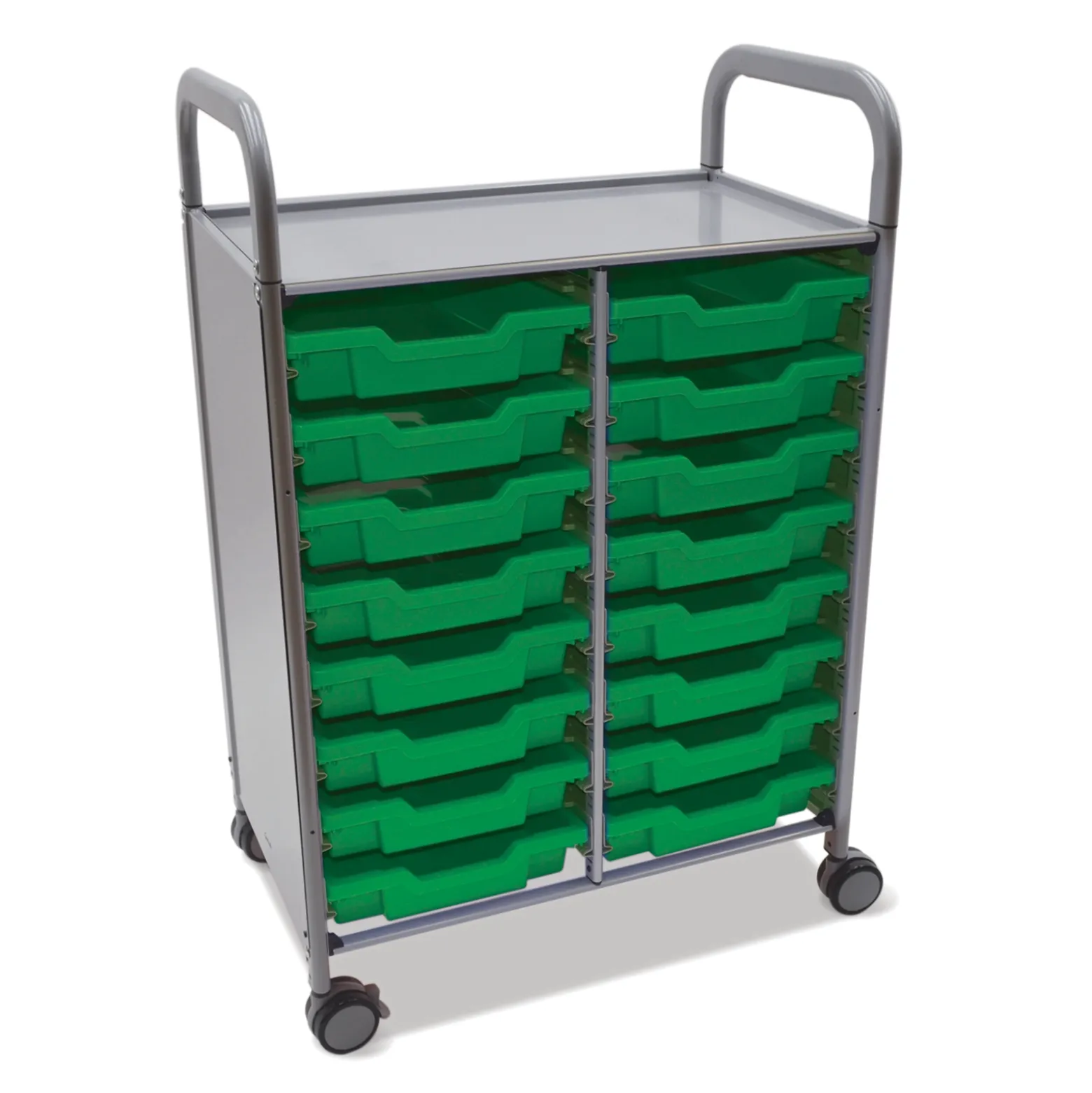 Double Cart with 16 Trays - 3"D
