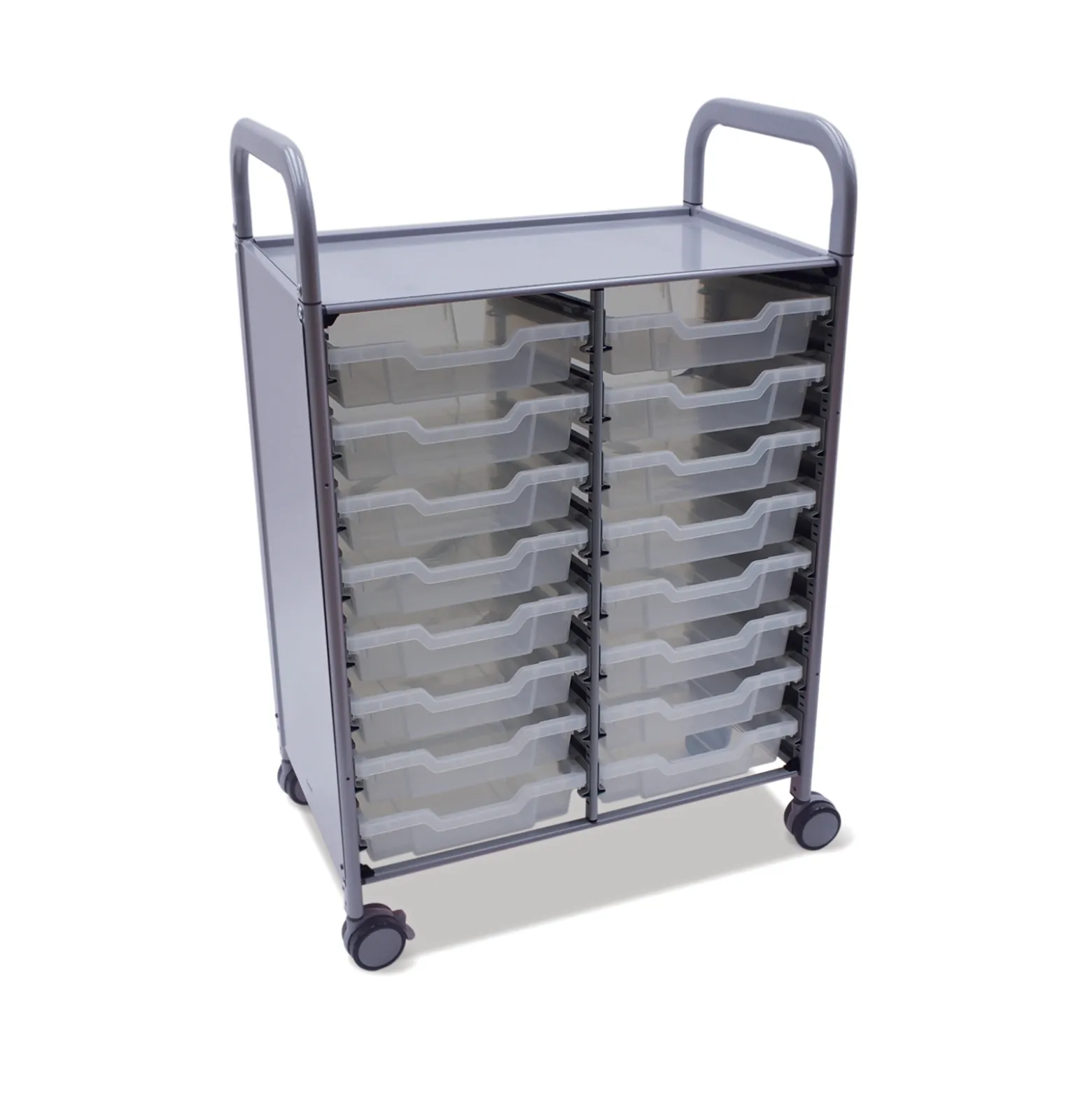 Double Cart with 16 Trays - 3"D