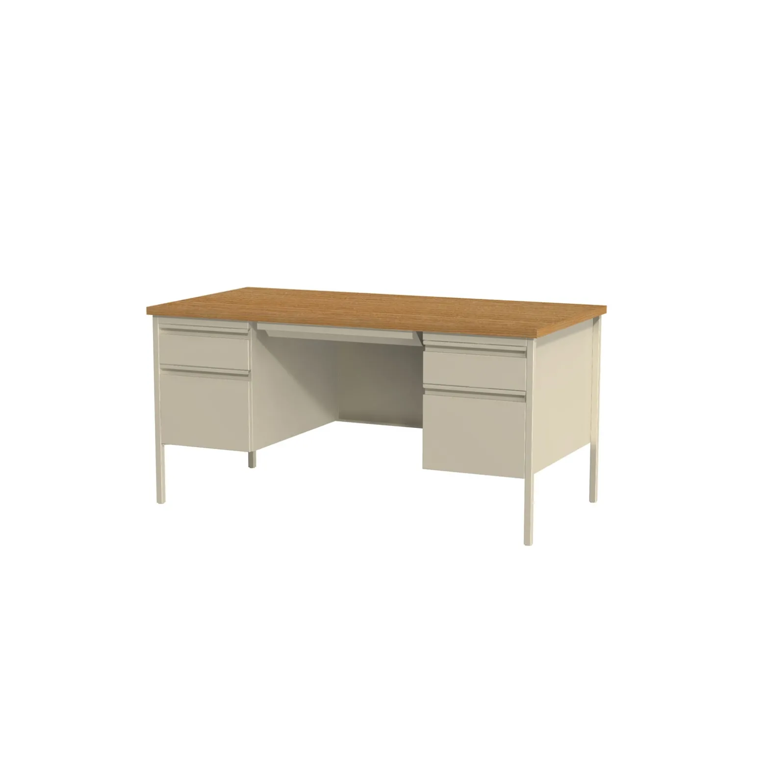 Double Pedestal Desk - 60"W x 30"D