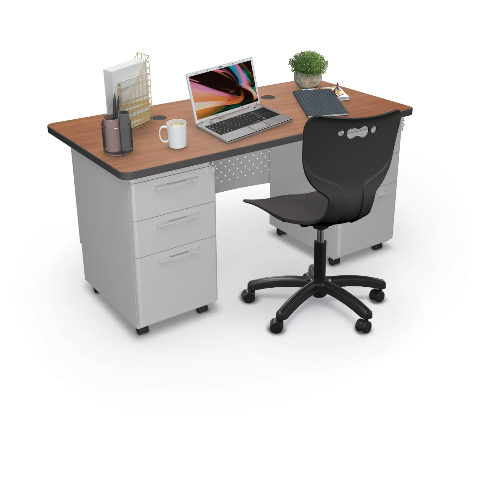 Double Pedestal Desk - 60"Wx30"D