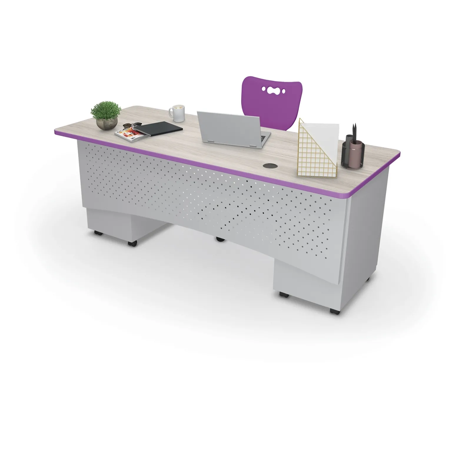 Double Pedestal Desk - 72"Wx30"D