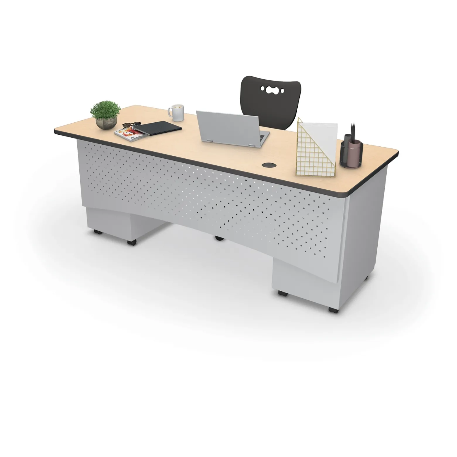 Double Pedestal Desk - 72"Wx30"D