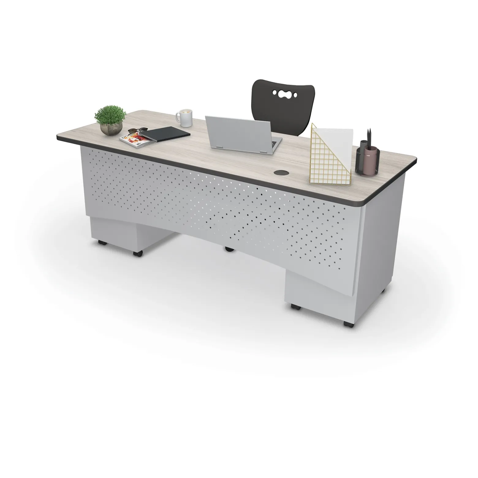 Double Pedestal Desk - 72"Wx30"D