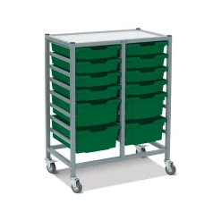 Double Storage Cart with 12 Trays
