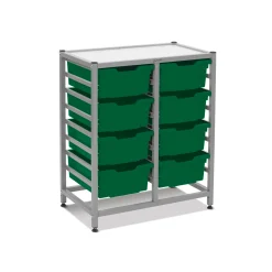Double Storage Cart with 8 Trays - 6