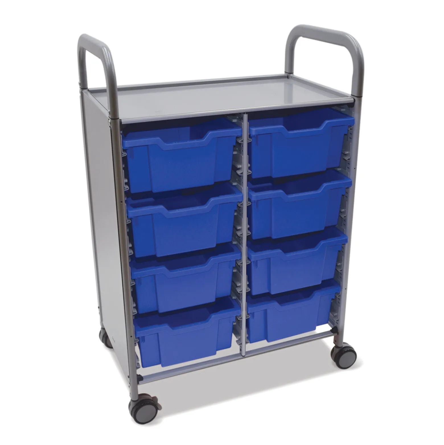 Double Storage Cart with 8 Trays - 6"D