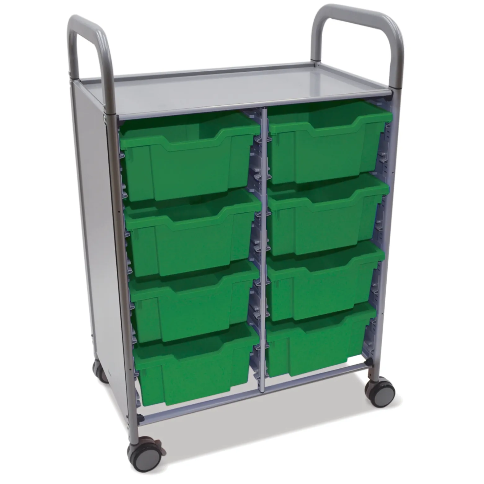 Double Storage Cart with 8 Trays - 6"D