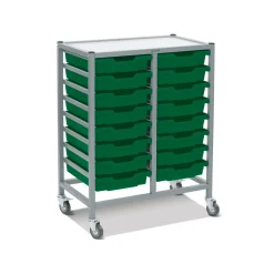 Double Storage Cart with 16 Trays - 3