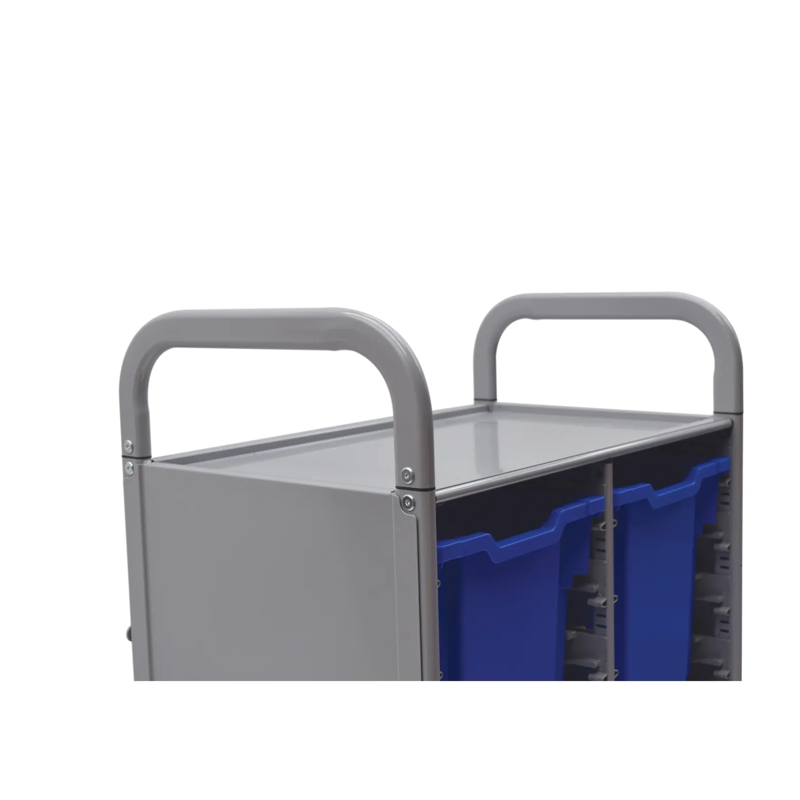 Double Storage Cart with 4 Trays - 12"D