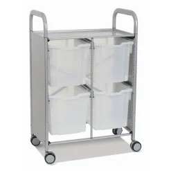 Double Storage Cart with 4 Trays - 12