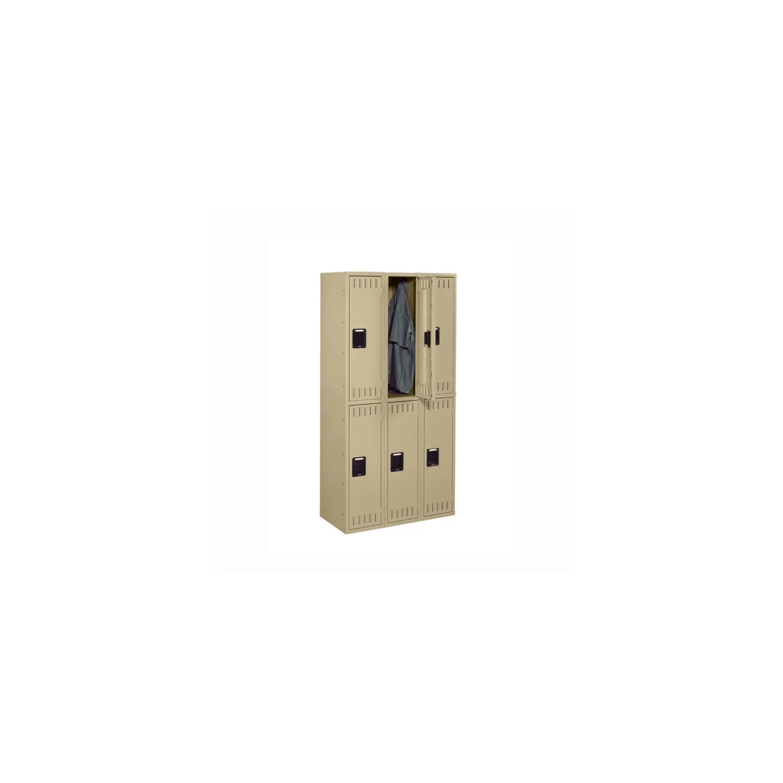 Double Tier Locker 6 Openings - 48"W x 18"D x 72"H