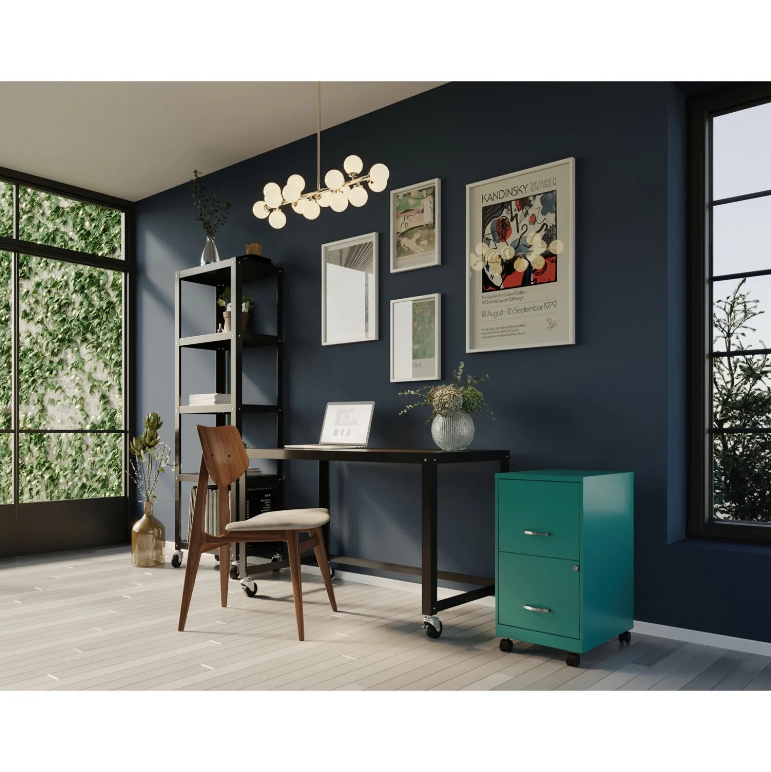 2-Drawer Mobile File Cabinet