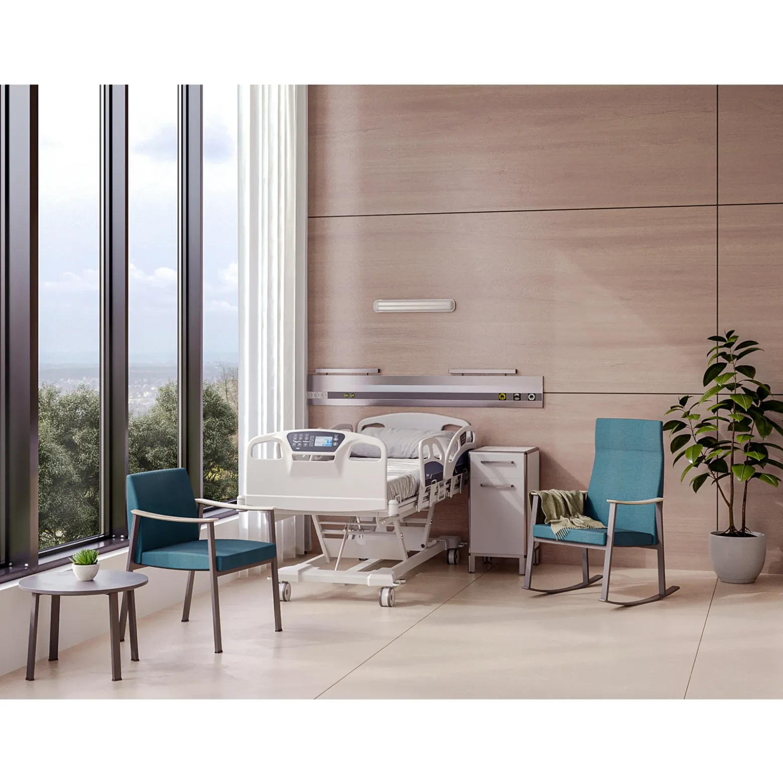 Drea Patient Rocker in Standard Healthcare Vinyl
