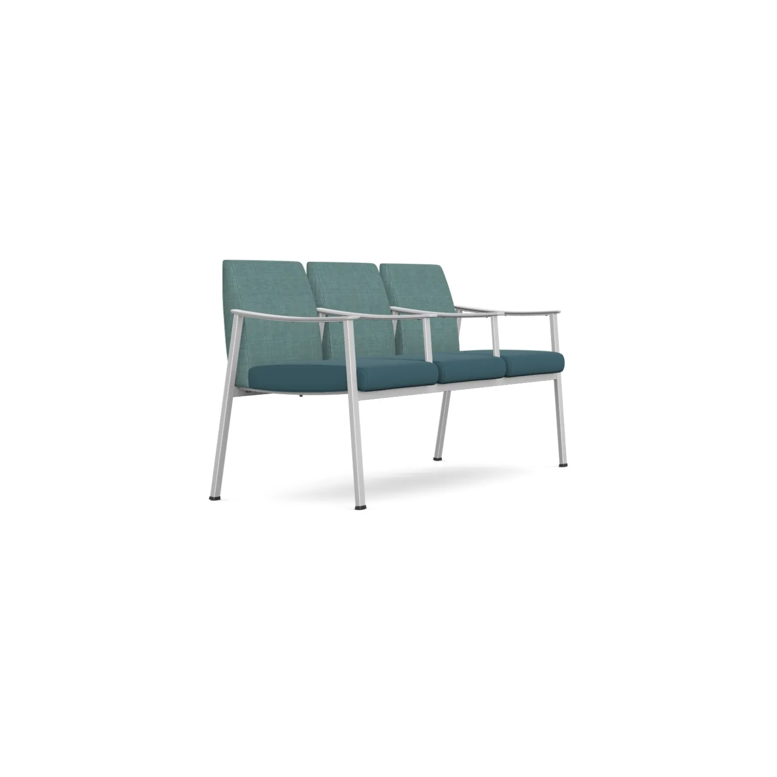 Drea Three Seater with Center Arms in Standard Healthcare Vinyl