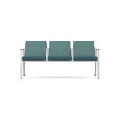 Drea Three Seater with Center Arms in Standard Healthcare Vinyl