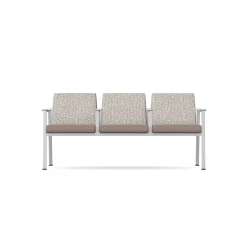 Drea Three Seater with Center Arms in Premium Healthcare Vinyl