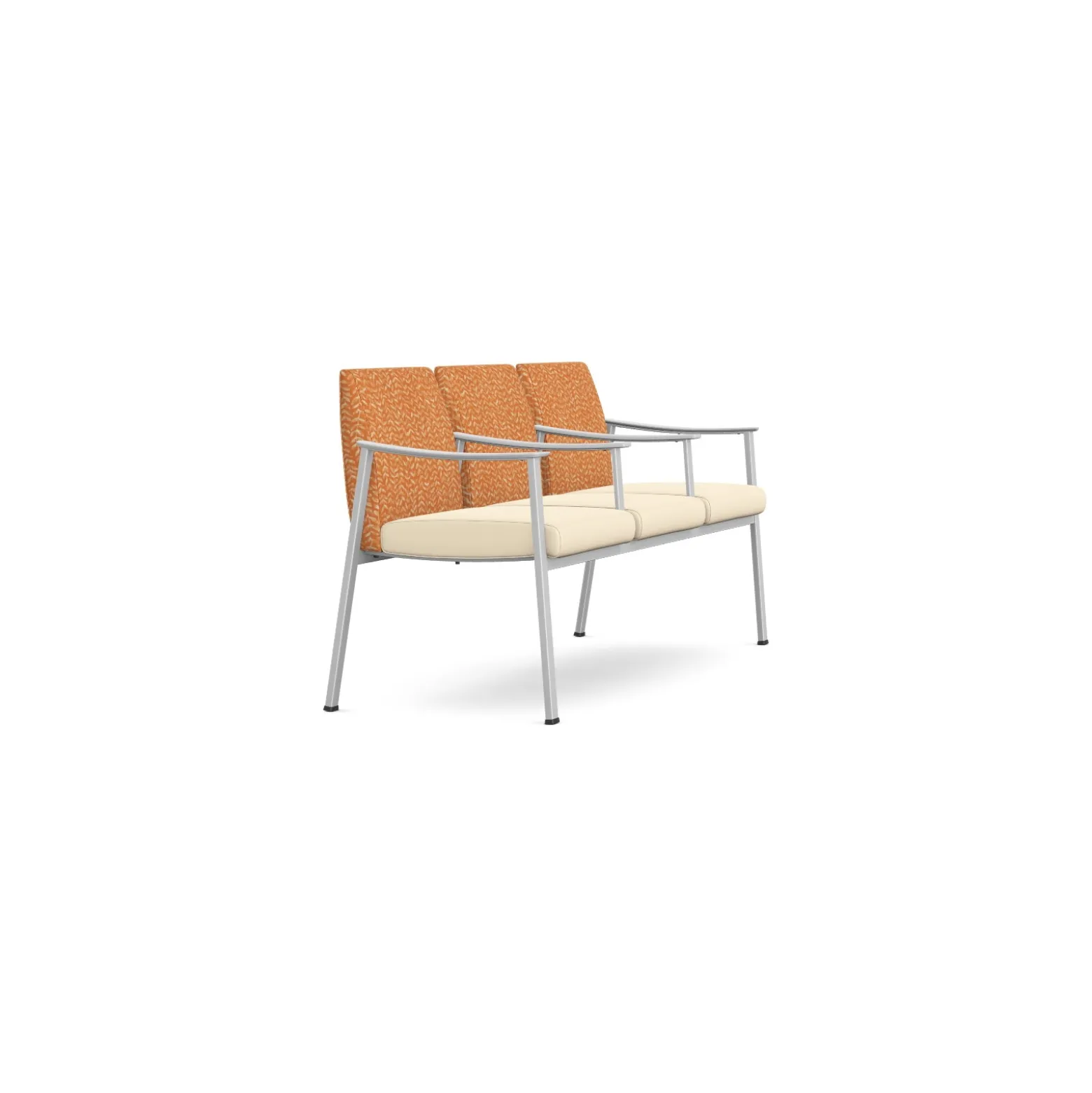 Drea Three Seater with Center Arms in Premium Healthcare Vinyl