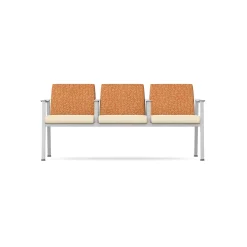 Drea Three Seater with Center Arms in Premium Healthcare Vinyl