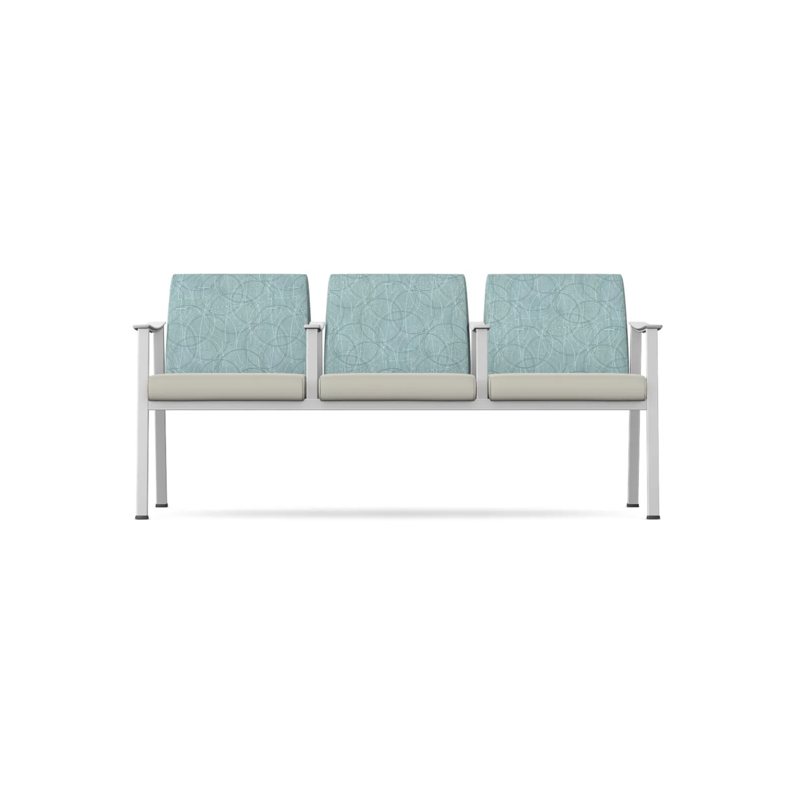 Drea Three Seater with Center Arms in Premium Healthcare Vinyl