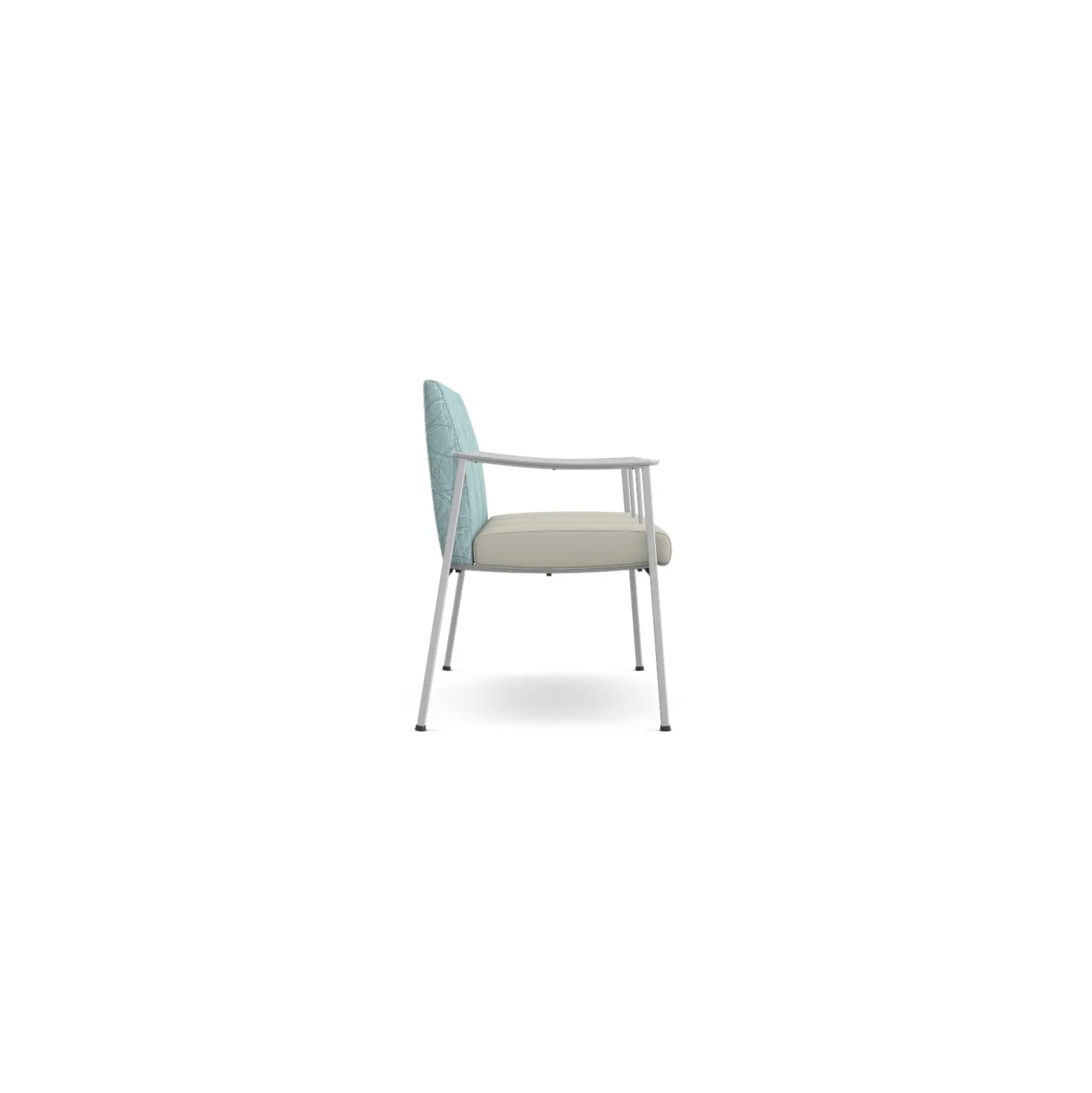 Drea Three Seater with Center Arms in Premium Healthcare Vinyl