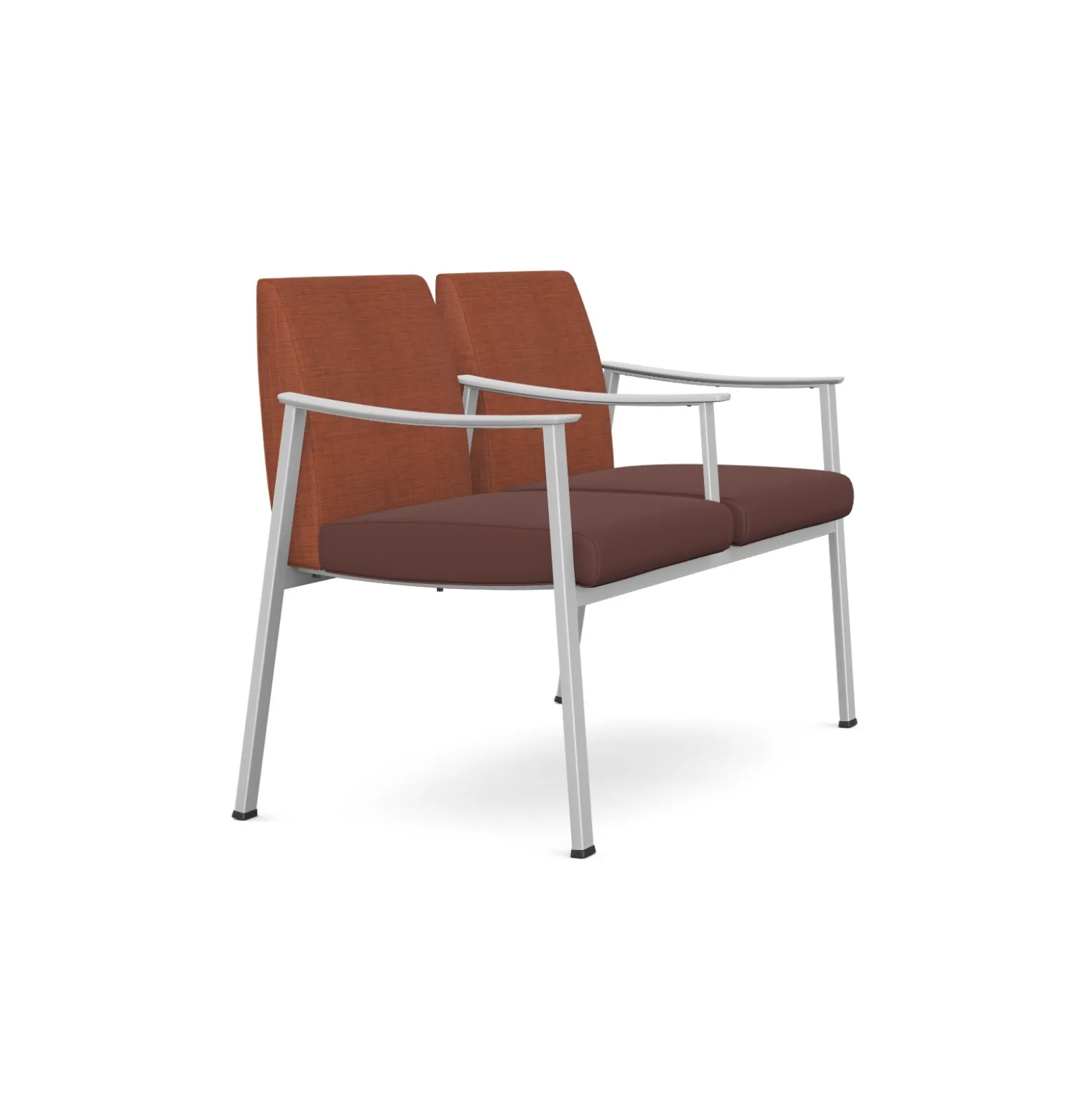 Drea Two Seater with Center Arm in Standard Healthcare Vinyl
