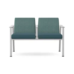 Drea Two Seater with Center Arm in Standard Healthcare Vinyl