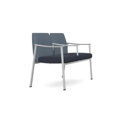 Drea Two Seater with Center Arm in Standard Healthcare Vinyl